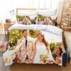 VTRXEG Trapunta personalizzata con foto personalizzata, per compleanno, Natale, San Valentino (1 piumino e 2 federe) (173x218cm-68.1x85.9IN)
