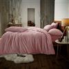 LIZZIE JACOBS Set copripiumino in pile Sherpa Teddy Set copripiumino super morbido e caldo e accogliente (set copripiumino matrimoniale, rosa)