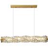 PTLYE Lampadari da soffitto Lampadario di Cristallo Lampadario di Cristallo lineare Lampadario Moderno Rettangolare in Cristallo Lampada a Sospensione a LED dimmerabile Lampada da soffitto sospesa