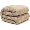 PARAMAISON Trapunta Matrimoniale Invernale Raso Elisbeth, 270 x 270 cm, Design Piazzato Jaquard, Invernale, Anallergico, King Size, 350 gr/mq, Tortora