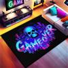 PEIHUODAN Tappeto Camera Da Letto Gaming Graffiti Ragazzo Bambini Tappeto Salotto Gamer Abbaglianti Stella Graffiti Neon Video Controller Di Gioco Lavabile Grande Antiscivolo Gioco Morbido (Grey,80x160cm)