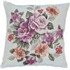 Generico Federa Cuscino Primaverile, Fiori, Rose, in Gobelin, dimensione 45x45cm (Rosa Viola)