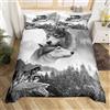 Loussiesd Copripiumino con motivo lupo bianco, 135x200cm motivo: animali selvatici, per adulti, donne, uomini, a tema animale, copriletto, motivo lupo selvatico