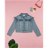 Prénatal Giacca denim bambina con rouches