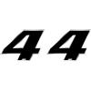 4R Quattroerre.it - 13004 - Numero Gara Adesivo per Moto 4, Nero, 10 x 13 cm (Confezione da 2)