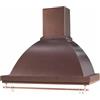 Fhuller Cappa da Parete MARTA 90cm Ramata | 3 Velocità | 1 Motore | Aspirante e Filtrante | Illuminazione LED| Made in Italy (motore 620 senza filtri)