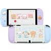 GeekShare Protective Case for Switch OLED,Slim Cover Case Compatible with Switch OLED Separable Soft Silicone Protective Shell with 2 Thumb Grip Caps - Mikko Sweet Thoughts