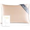 townssilk Federa seta cuscino,100% naturale seta di gelso 19momme,doppia faccia,benefica per capelli e pelle,ipoallergenica,cerniera nascosta,1 pz,50x75cm,Tortora