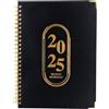heavenlife Agenda Accademica 2025 A5, Pianificatore Annuale, Diario Accademico, Piano Mensile Settimanale e Giornaliera, Agenda del Docente, Diario Scolastico pour Studio, Casa, Lavoro, Viaggio (Nero 2025)