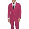 Leader of the Beauty Abiti Blazer per gli uomini 3 pezzi Set completo da uomo Slim Fit Prom Suits Blazer Gilet Pantaloni Set, Fucsia, 46