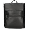 John Richmond Zaino da uomo 100% Vera Pelle. Prodotto artigianale. Prodotto Fashion JR-B134 Nero 30x43,5x13 cm