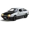 TGRCM-CZ 1/32 Toyota AE86 Initial D Modello Auto, Giocattolo in Lega di Zinco con Carica a Molla, Suono e Luce per Bambini Ragazzo Ragazza Regalo (Nero)