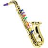 SUPVOX Giocattolo di Sax Giocattoli Educativi per Tutti i Piccoli Giocattolo Del Cervello Giocattoli Educativi per Tutti Piccoli Sassofono Giocattolo Oro Sassonico Giocattolo Per Bambini Tromba