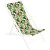 Ferocity Tela di Ricambio per Sedia a Sdraio 131x44 cm, per Giardino, terrazza e Piscina Intercambiabile in Tessuto 100% Poliestere per Sedia a Sdraio Pieghevole in Legno, Motivo Palmo Lucido [119]