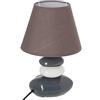 ATMOSPHERA CREATEUR D'INTERIEUR Lampada da comodino ciottoli tortora e bianco 31 cm