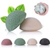 GOTOTOP Spugne per il Viso Konjac Naturali, Pulizia Delicata ed Esfoliazione, Set per Pulizia Profonda dei Pori