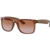 Ray Ban Occhiali da Sole Ray-Ban RB4165 JUSTIN 659413 Marrone chiaro trasp