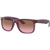 Ray Ban Occhiali da Sole Ray-Ban RB4165 JUSTIN 659514 Viola Trasparente