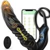 onetop1 Controllo APP Uomini Massaggio prostata Uomini Massaggio prostata con doppio anello di coda in silicone Plug anale Dild Vibratori modellati Giocattoli sessuali anali per adulti per coppie gay