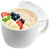 Bocguy Ciotola da zuppa in ceramica con manico, 900 ml, con manico, tazza da caffè grande per pranzo, pasta, cereali, frutta