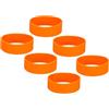 PATIKIL Elastica Sublimazione Bicchieri Contenitore Ring Fasce 6pz Silicone Calore Resistenza Sublimazione Carta Involucro Ring per 20Oz Bicchiere per Fai da Te Artigianato Arancione