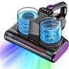 YUFAC Aspirapolvere per materassi Battimaterasso, 16Kpa Aspirapolvere antiacaro con luce UV, Aspiratore portatile per materassi da 500W con filtro HEPA, Aspiratore per letto, tappeti, Grigio Scuro