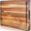 Focenat Tagliere da Cucina Legno, Tagliere in Legno di Acacia, Tagliere Professionale, Tagliere da Cucina Spesso, Tagliere Legno Grande, Tagliere in Bambù, Cutting Board, 39 x 25,5 x 2,5 cm