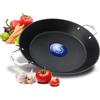 endusor Padella Paella 38 cm - Induzione Gas Ceramica Elettrico | Padella grande per 6-8 persone | Pentola antiaderente per una deliziosa paella fatta in casa | Padella professionale in alluminio