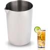 Hominas Mixing Glass in Acciaio Inox 500 Ml, Boston Shaker Mixing Glass Cocktail Brocca per Tazze Mescolare Bevande, D'argento