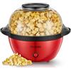 FOHERE Macchina Popcorn, 3,5 L Macchina Per Popcorn Casalinga con Sbattitore Elettrico, Pop Corn Macchina con Zucchero e Olio, Rivestimento Antiaderente, Ampio Coperchio Come Ciotola da Portata