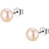 Candyfancy Orecchini Perle Rosa Donna Ragazza Naturali D'acqua Dolce Coltivate Orecchino Argento 925 Perla Naturale Piccoli 5-6MM