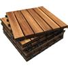 CLICK-DECK Le famose piastrelle Click-Deck in LEGNO MASSELLO per pavimenti esterni - Pavimenti per patio, balcone, terrazza, vasca idromassaggio (24x piastrelle per decking)