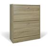 Da Valeria Scarpiera 2 Ante a ribalta con doppio vano (L.63xP.24xH.80) cm, colore rovere