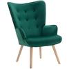 Vente-unique-Poltrona in Velluto Verde - VATELY