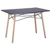 EGGREE Tavolo da Pranzo Moderno di Design Tavolo Cucina Rettangolare in Legno Scandinavo,120x70x72cm Nero