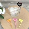 FranJohnsonHouse Ciondoli Personalizzati a Forma di Cuore per Bicchieri di Vino, Nomi incisi personalizzati, Segnalibri per matrimonio, Etichette per bevande, Decorazioni per la festa nuziale, Acrilico (Design 5)