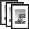 upsimples Cornice A4, Confezione da 3 Cornici portafoto Nere, Formato 21x29,7 cm, Con Supporto Orientamento Orizzontale o Verticale, Cornici per Ppuzzle, Parete, Poster, Diploma Universitario