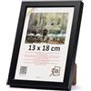 3-B Cornice per foto MEGA - nero - 13x18 - cornice per foto in legno con vetro acrilico