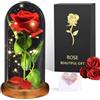 BOLEi Rosa Regalo Per Donne, Rosa Eterna In Vetro, Regalos Per Mamma, regali Di San Valentino Per Lei, Regalo- Di Natale Per Donne, regalis Per Sorelle, Mamma, Nonna(Rose Rosse Classiche)