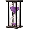 Lodunsyr Orologio a clessidra 45 minuti 45 min decorazione casa clessidra timer ufficio ornamento clessidra cornice in legno hourglass timer timer da cucina viola