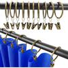 topolenashop Anelli Tende con Clip per Tende 10 Pezzi 30 mm Metallo Decorativo Drappeggio, Finestra Tenda Anello Ganci con Occhielli per Tende Set di Aste e Tende, Bronzo Gancio per Tende da Doccia Finestre 66418