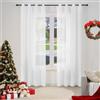 WOLTU Tenda con Occhielli Effetto Lino, Oscurante Opaca, Tenda Termica Semitrasparente Moderna, per Soggiorno Camera da Letto, 135 x 225cm, Bianco