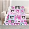 FYDZBSL Kuromi Coperta per Bambini, Super Coperta Pelosa per Letto Regalo di Compleanno per Adolescenti Blanket di Alta Qualità Coperta Per Bambini Ragazzi Ragazze Adolescenti