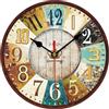 VIKMARI Orologio da Parete Vintage, Orologio Insolito da Casa di Campagna da 20 cm, Orologio Silenzioso con Decorazione in Stile Francia Parigi, per Cucina, Soggiorno, Bagno, Camera da Letto, Ufficio