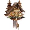 Eble Orologio a cucù originale della Foresta Nera, in vero legno, meccanico, 1 giorno, certificato VD, 32 cm - 22303