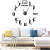 Yolistar Giocatori di Basket Orologio da Parete Grande DIY, 3D Adesivo Orologio Parete Decorazione, Specchio per Gli Amanti del Basket, Moderno Decorazione per Casa, Camera dei Bambini (Nero, 27)