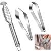 QINGYIWL Squamatore Pesce, Squama Pesce in Acciaio Inox con 2 Pinzetta per Lische Pesce, Raschietto per Squame di Pesce per Cucine Domestiche e Ristoranti