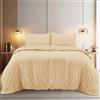 Utopia Bedding Set Copripiumino Seersucker - Include 1 Copripiumino 200x200 cm con chiusura a cerniera, 2 Federe 50x75 cm con chiusura a busta; il piumino è venduto separatamente.