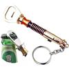 WOO LANDO Luke Skywalkers - Apribottiglie laser a sciabola, effetto acciaio inox, con portachiavi, finitura molto stabile, 13 cm, per bar a casa e in viaggio, regalo divertente per gli appassionati di