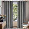 Deconovo Tende Oscuranti per Interni 2 Pezzi 300 CM Altezza, Termiche Isolanti, Anti-Rumore, con Anelli, Ideali per Camera da Letto e Soggiorno, 140x300 CM, Grigio Chiaro